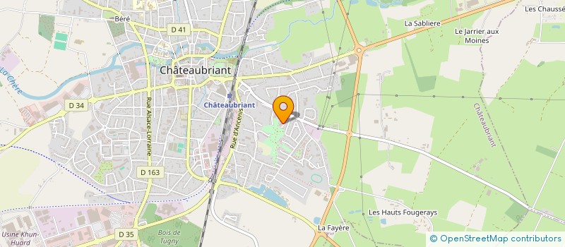 localisation de l'entreprise ISIRIS à CHATEAUBRIANT