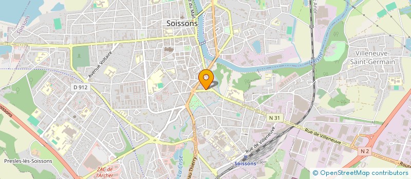 localisation de l'entreprise ISIS à SOISSONS