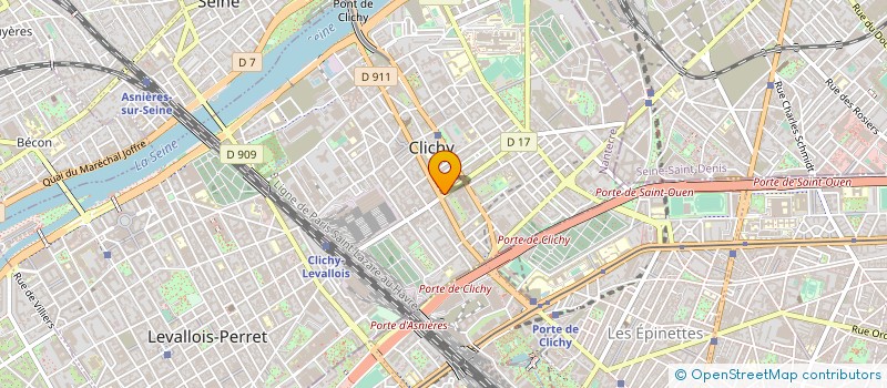 localisation de l'entreprise ISIS à CLICHY