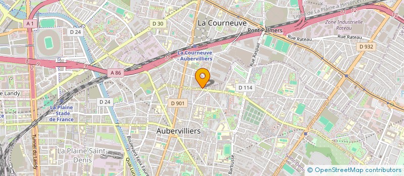 localisation de l'entreprise ISIS DEVELOPMENT à LA COURNEUVE
