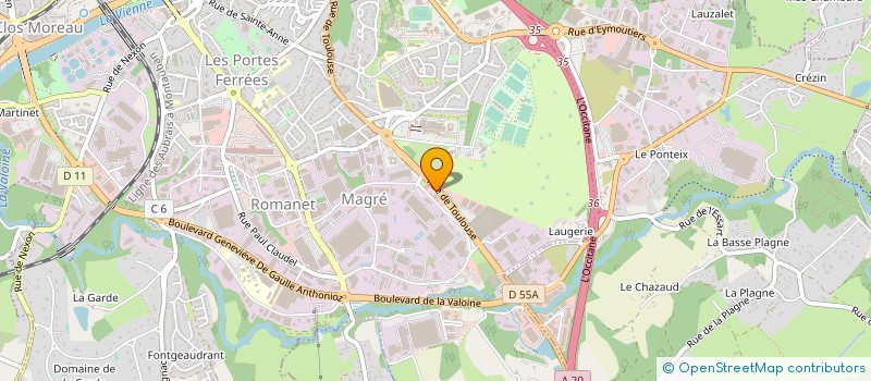 localisation de l'entreprise ISIS LIMOUSIN à LIMOGES