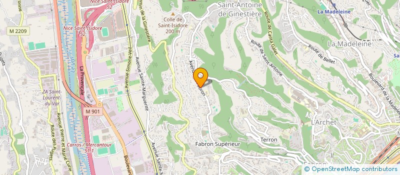 localisation de l'entreprise ISIS P à NICE