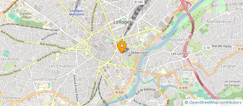 localisation de l'entreprise ISISERVICES à LIMOGES