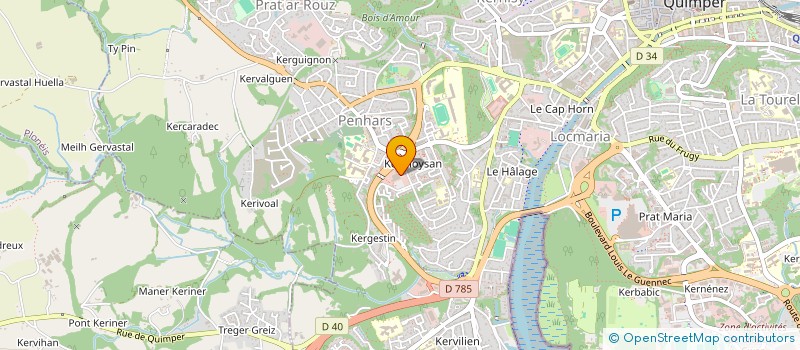localisation de l'entreprise ISISMAG à QUIMPER