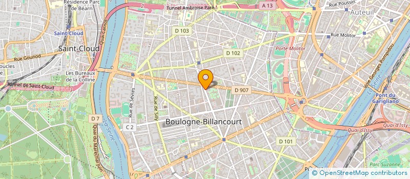 localisation de l'entreprise ISITEL à BOULOGNE-BILLANCOURT