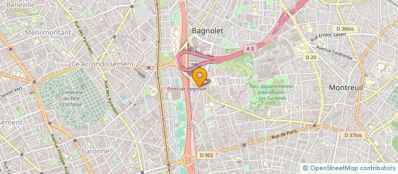 localisation de l'entreprise ISL FORMATION à BAGNOLET