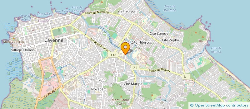 localisation de l'entreprise ISLA 394  CAYENNE