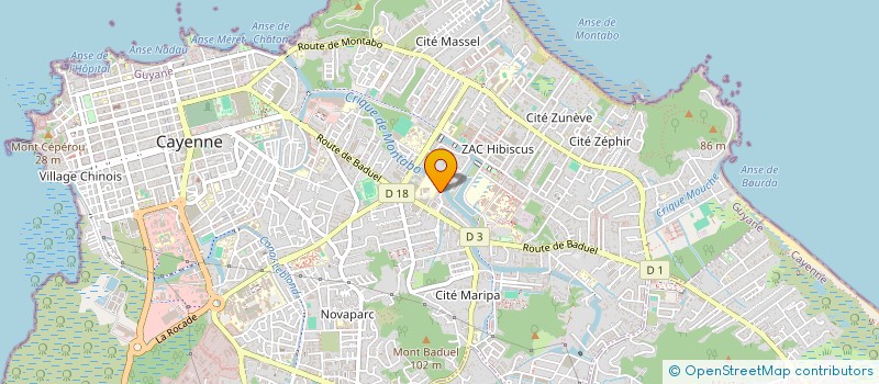 localisation de l'entreprise ISLA 407  CAYENNE