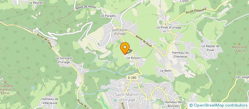 localisation de l'entreprise ISLA  SAINT-MARTIN-D'URIAGE