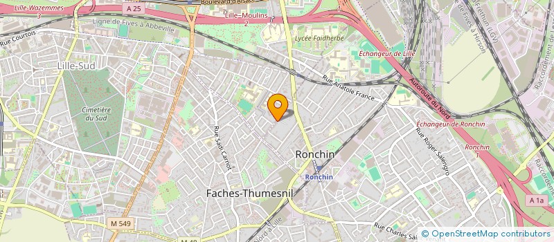 localisation de l'entreprise ISLACOLAM  RONCHIN