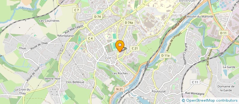 localisation de l'entreprise ISLE ATHLE  ISLE