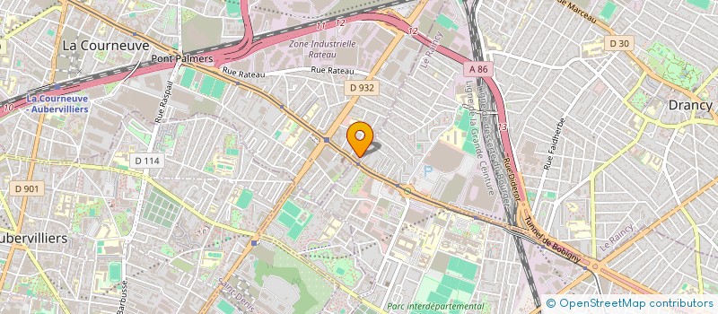 localisation de l'entreprise ISM BATIMENT à LA COURNEUVE