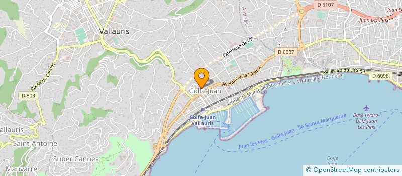 localisation de l'entreprise ISM TELECOM à VALLAURIS