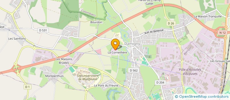 localisation de l'entreprise ISMA BOIS à DAMIGNY