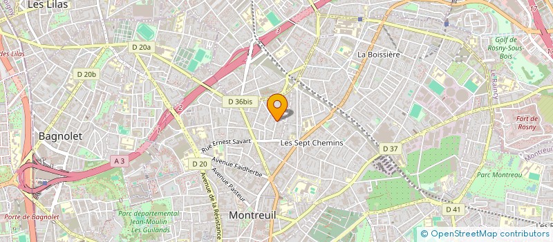 localisation de l'entreprise ISMA85 à MONTREUIL