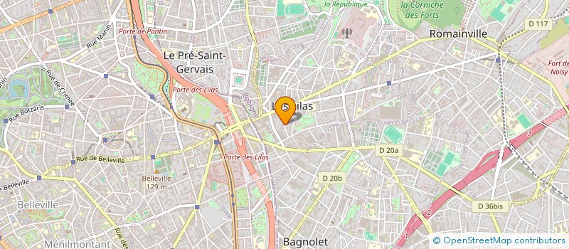 localisation de l'entreprise ISNDEV à LES LILAS