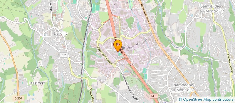 localisation de l'entreprise ISO  DARDILLY