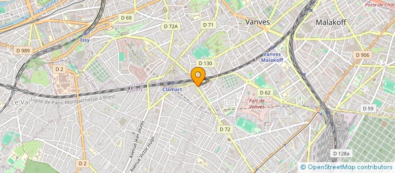 localisation de l'entreprise ISO  MALAKOFF