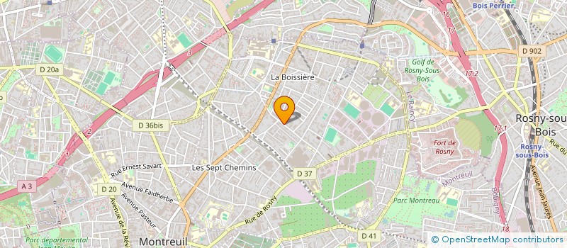 localisation de l'entreprise ISO-BAT à MONTREUIL
