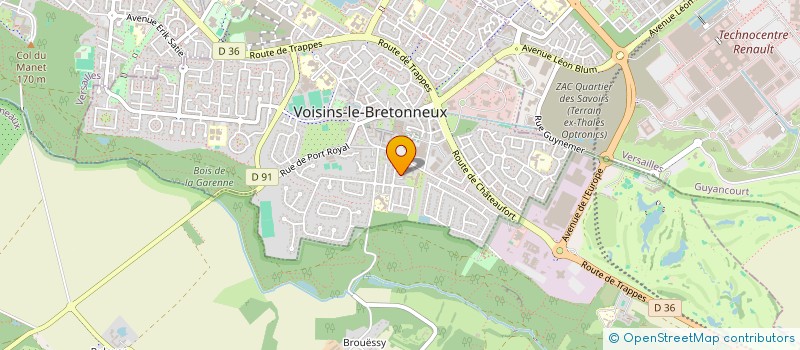 localisation de l'entreprise ISO ECO ENERGY à VOISINS-LE-BRETONNEUX
