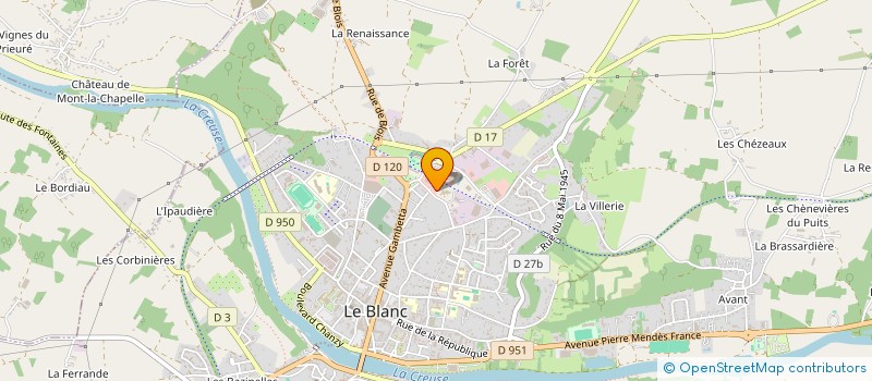localisation de l'entreprise ISO IMMO à LE BLANC