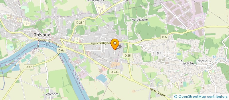 localisation de l'entreprise ISO'PLAC CONCEPT à TREVOUX