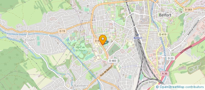 localisation de l'entreprise ISO PLAQUISTE 90 à BELFORT
