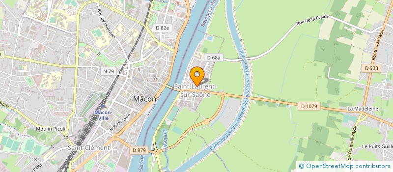 localisation de l'entreprise ISO.PLATRERIE RHONE ALPES  SAINT-LAURENT-SUR-SAONE