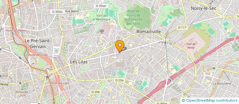 localisation de l'entreprise ISO PLUS FENETRES SNC à LES LILAS