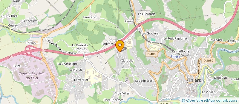 localisation de l'entreprise ISO PRO 63  THIERS