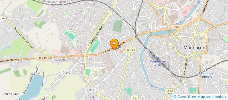 localisation de l'entreprise ISO RIMA à MONTLUCON
