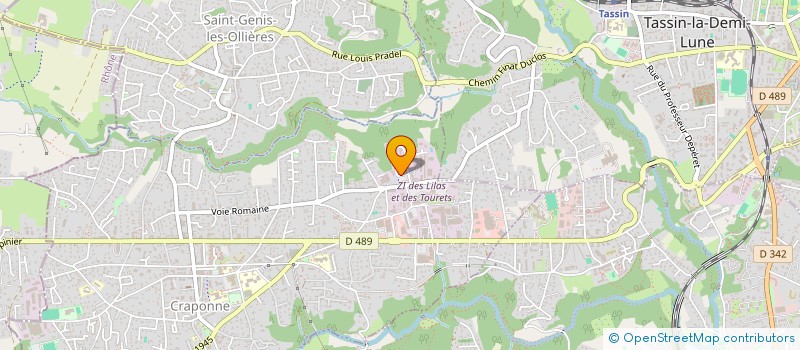 localisation de l'entreprise ISO RP  CRAPONNE