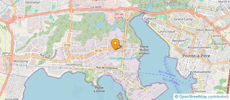 localisation de l'entreprise ISO SUN CARAIBES à BAIE-MAHAULT