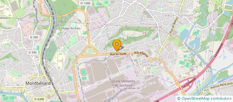 localisation de l'entreprise ISO TECH à SOCHAUX