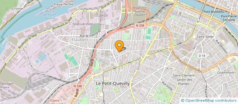 localisation de l'entreprise ISOBAT  LE PETIT-QUEVILLY