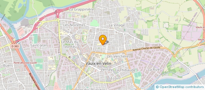 localisation de l'entreprise ISOBAT 75 à VAULX-EN-VELIN