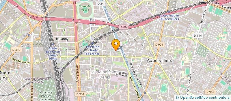 localisation de l'entreprise ISOBAT 93 à AUBERVILLIERS