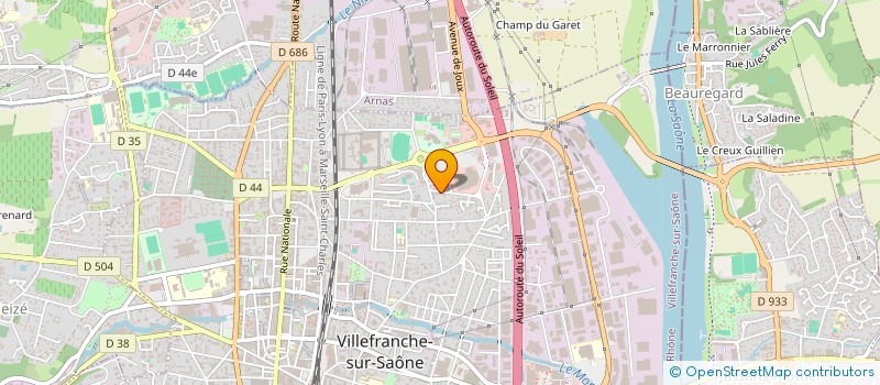 localisation de l'entreprise ISOBAT METAL à VILLEFRANCHE-SUR-SAONE