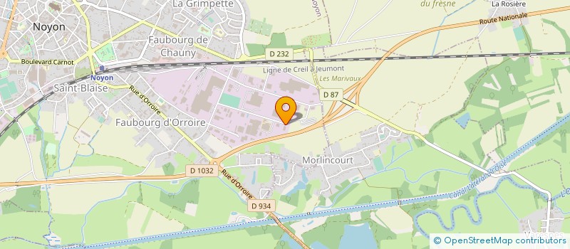 localisation de l'entreprise ISOBEC  NOYON