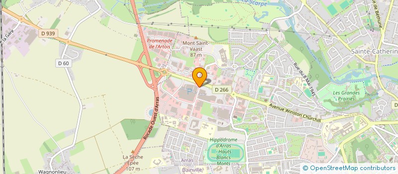 localisation de l'entreprise ISOCLAIR à ARRAS