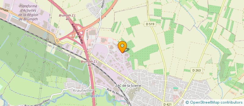 localisation de l'entreprise ISODECO MATERIAUX  BRUMATH