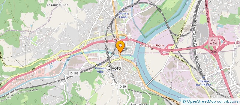 localisation de l'entreprise ISOFASTE à GIVORS