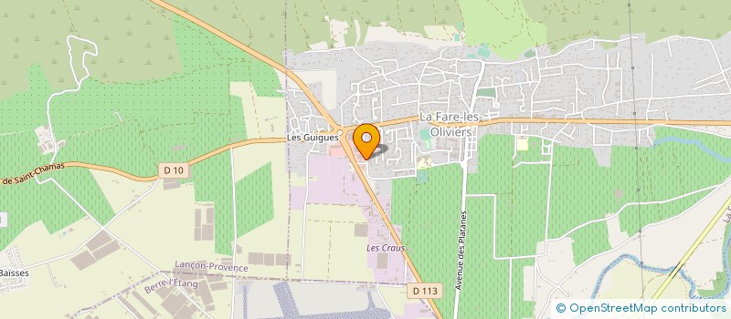 localisation de l'entreprise ISOFERM FRANCE à LA FARE-LES-OLIVIERS