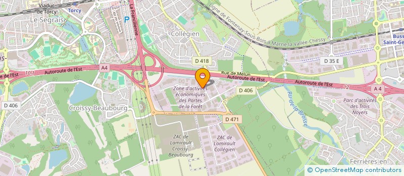 localisation de l'entreprise ISOFIX FRANCE SA à COLLEGIEN