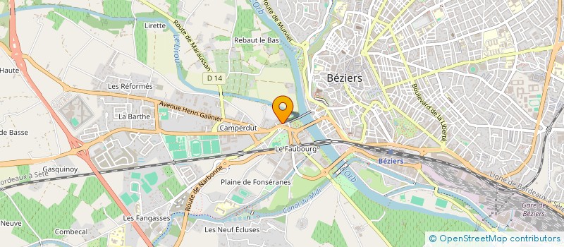 localisation de l'entreprise ISOFOR à BEZIERS