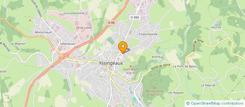 localisation de l'entreprise ISOFROID  YSSINGEAUX