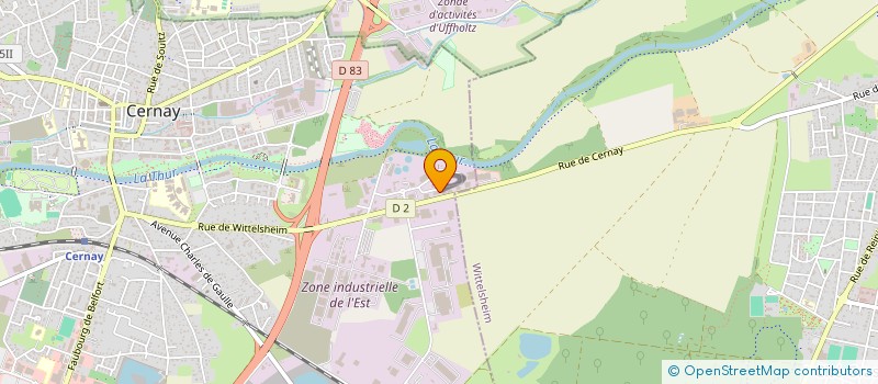 localisation de l'entreprise ISOGER à CERNAY