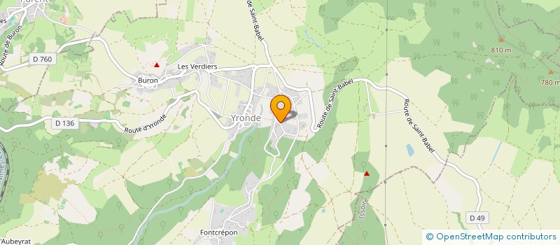localisation de l'entreprise ISOL 63 à YRONDE-ET-BURON