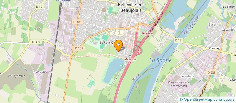 localisation de l'entreprise ISOL'BAT ECOLOGIE à BELLEVILLE-EN-BEAUJOLAIS