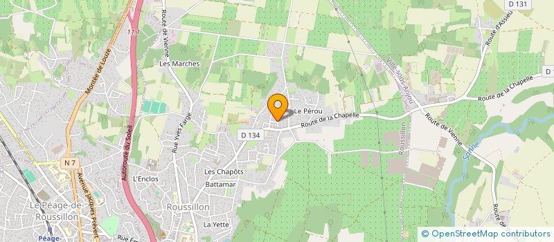 localisation de l'entreprise ISOLALP à ROUSSILLON